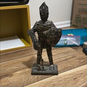 Medieval Knight Metal Sculpture